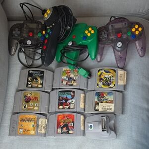 Nintendo 64 Bundle: Zelda Ocarina, Mario Kart, Perfect Dark, 5 More